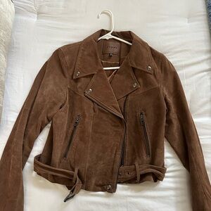 Blank NYC Brown Corduroy Blazer with Asymmetrical Closure
